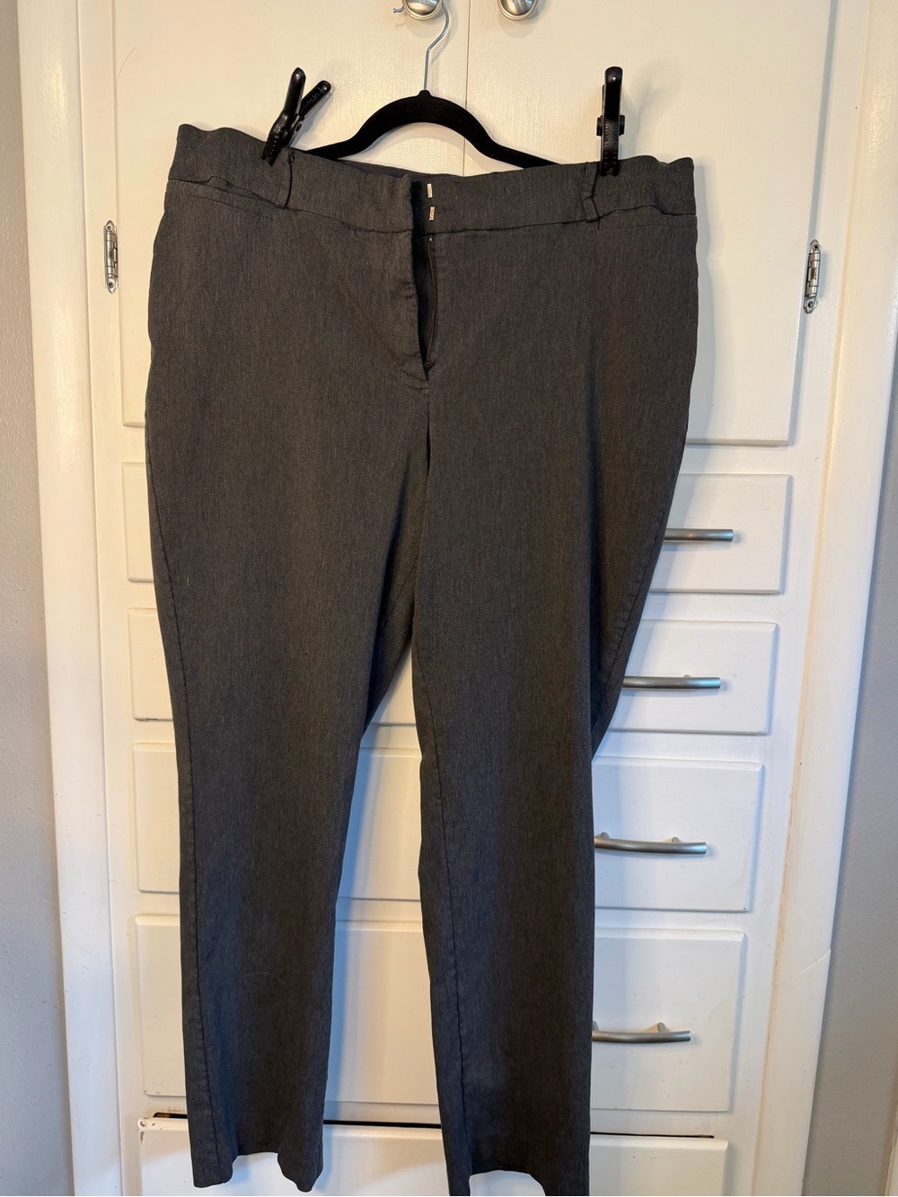 Lane Bryant The Allie Gray Dress Pants Size 24R Full Length Stretch